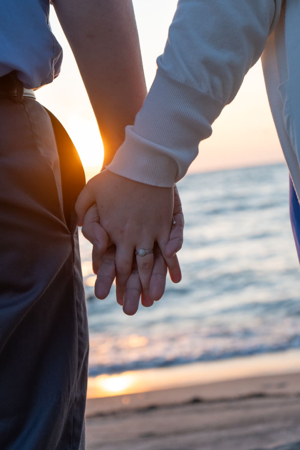 Hands at sunset